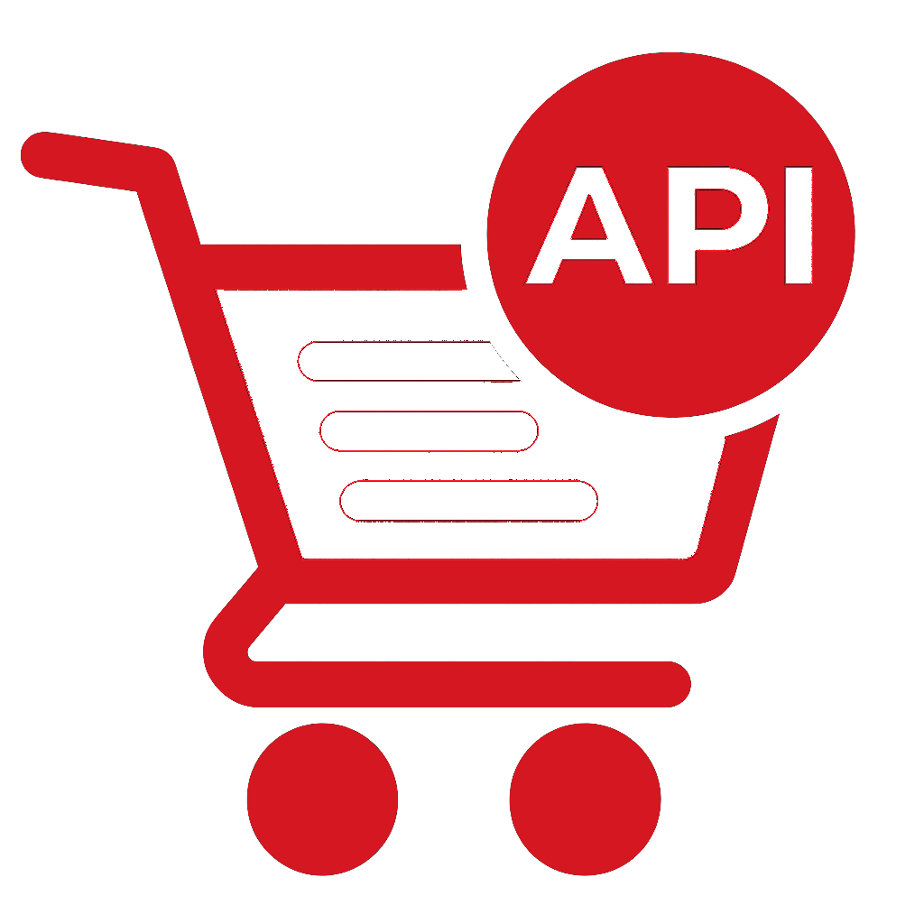Ikona sklepów internetowych i API